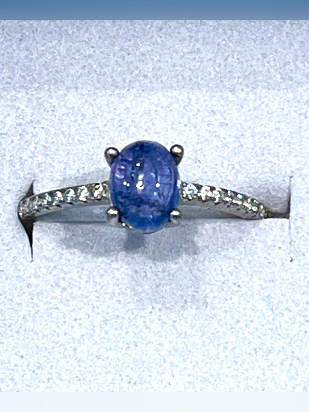 1 Ct Natural Tanzanite 14KGP Ring